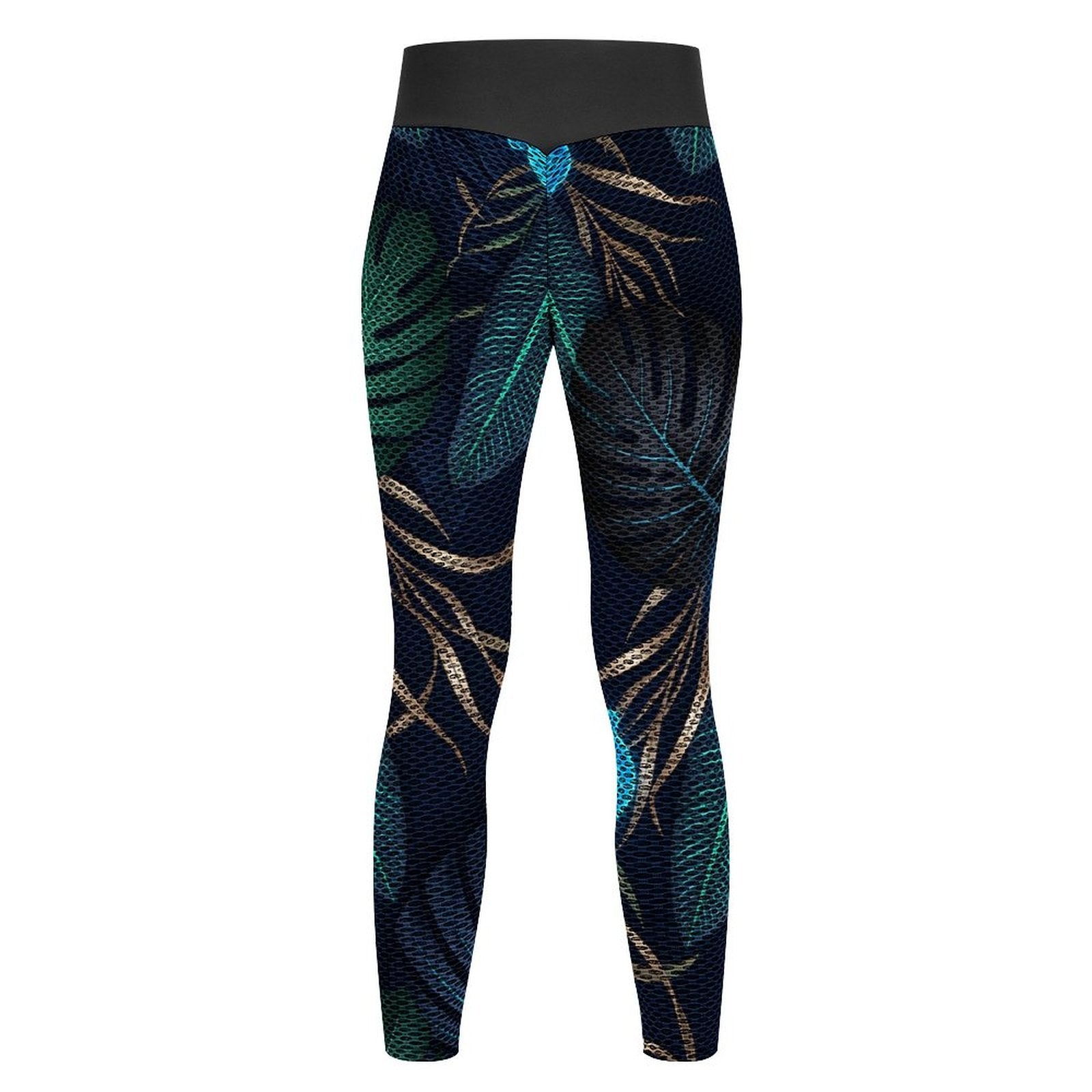 Custom Printed Honeycomb Textured Yoga Pants for Women (All-Over Printing)