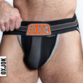 BULGER, the big pouch jock, BLACK IRON, MEDIUM