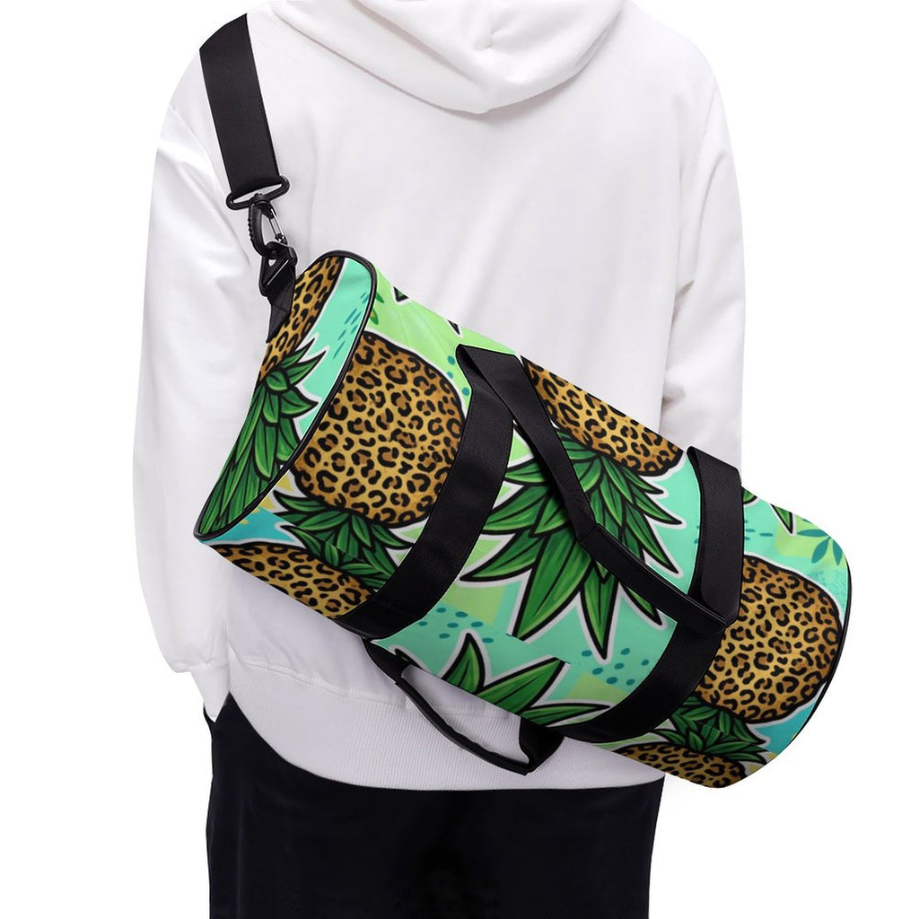 Upside Down Pineapple Cylindrical Gym Bag