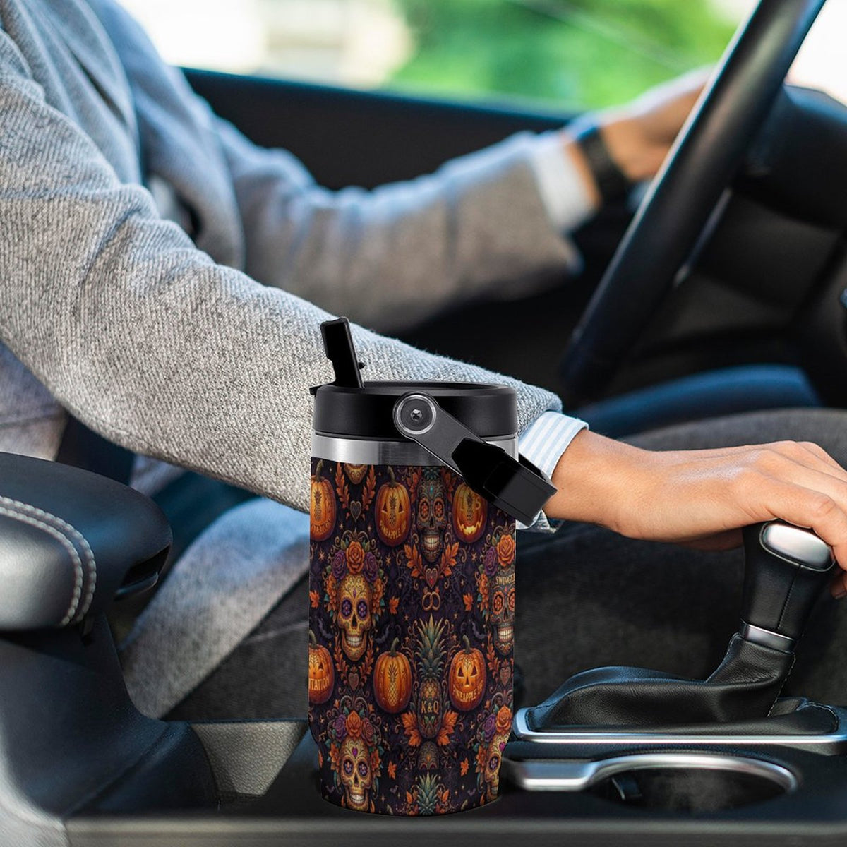 Halloween Swinger Inspired Car Cup with Handle