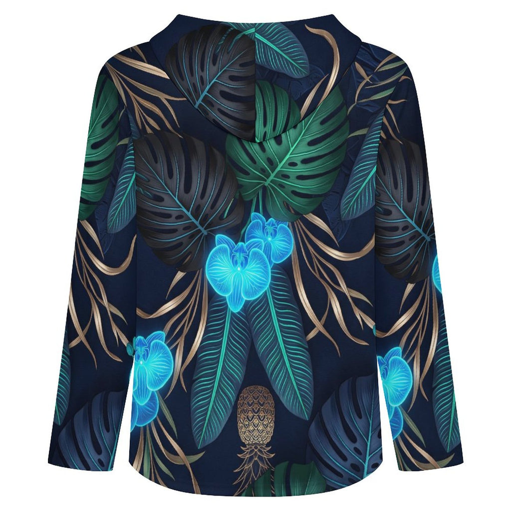 200gsm Men's Button Hooded Sweatshirt(All-Over Printing)