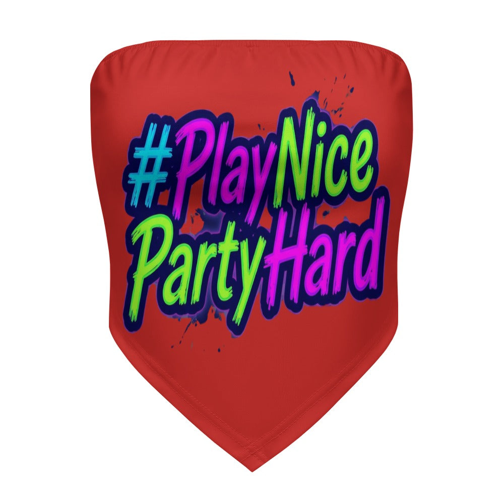 #PLAYNICEPARTYHARD Triangle-Style Bellyband | Flirty Halter Beach & Pool Top