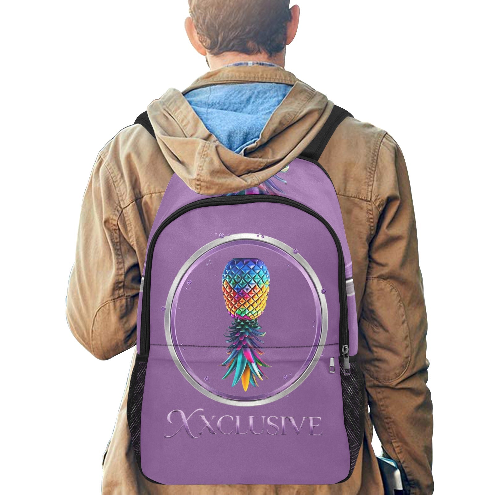 XXclusive All-Over Print Fabric Backpack | Side Mesh Pockets | Men & Women