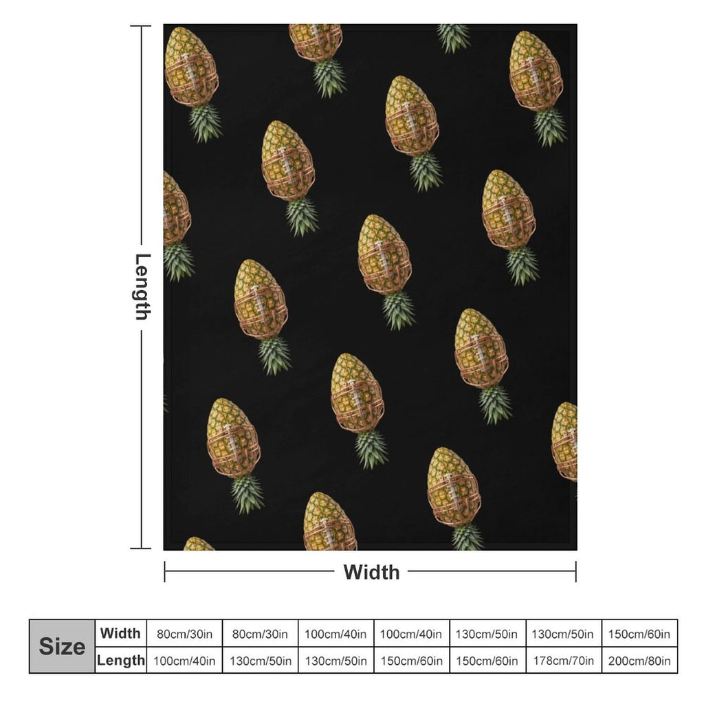 Pineapple Football Flannel Blanket -50"×60"