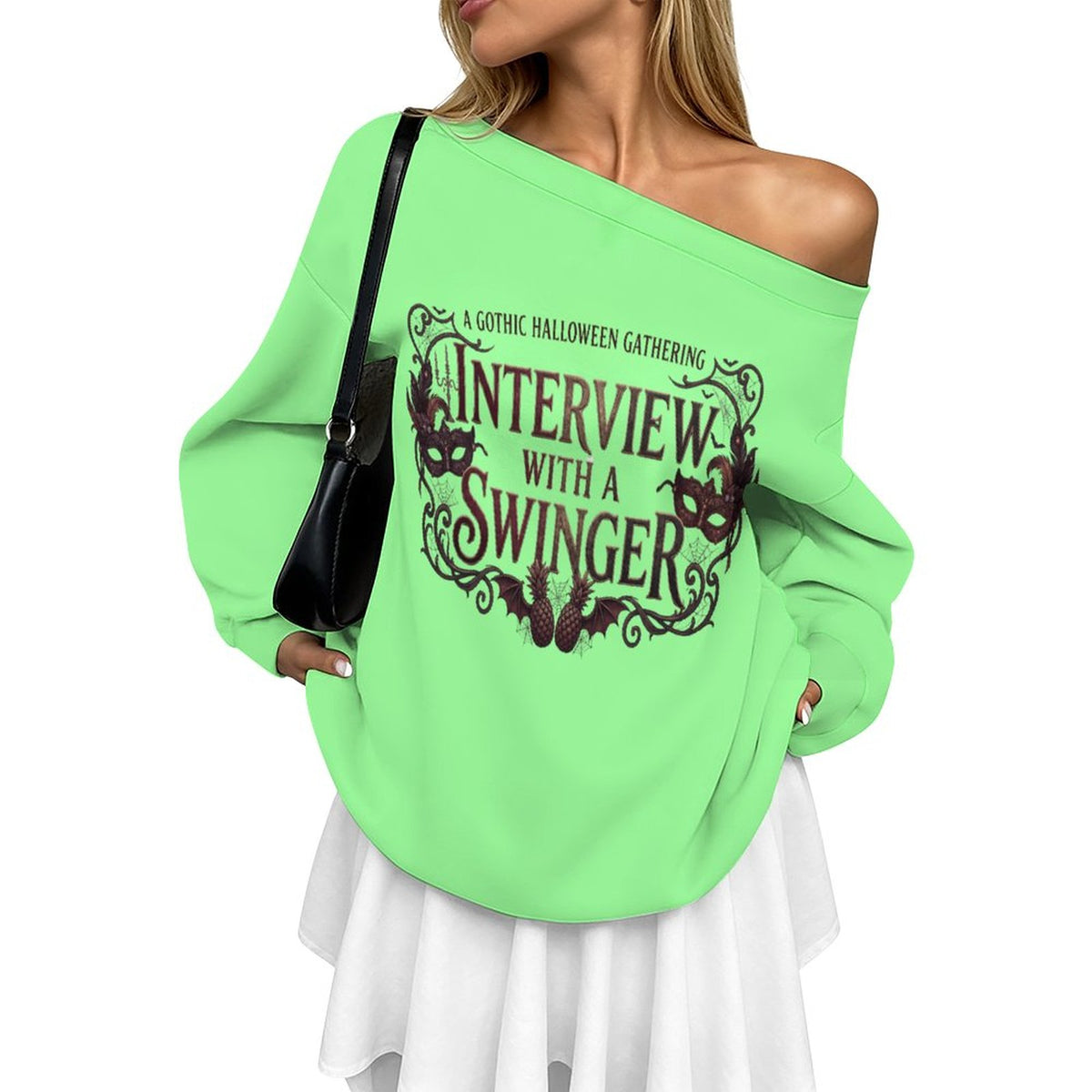 Interview With a Swinger Off Shoulder Hoodie