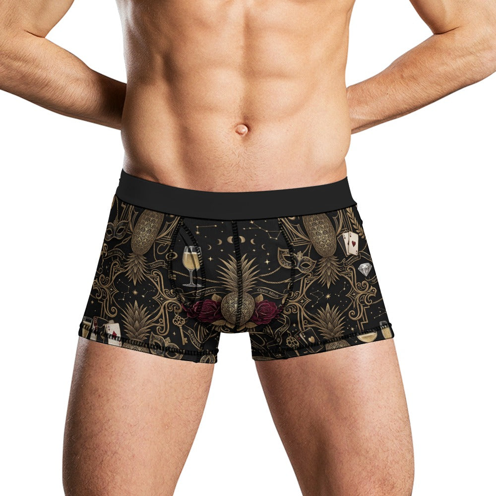 Pineapple Themed Men’s Underwear – Breathable Stretch Boxer Briefs