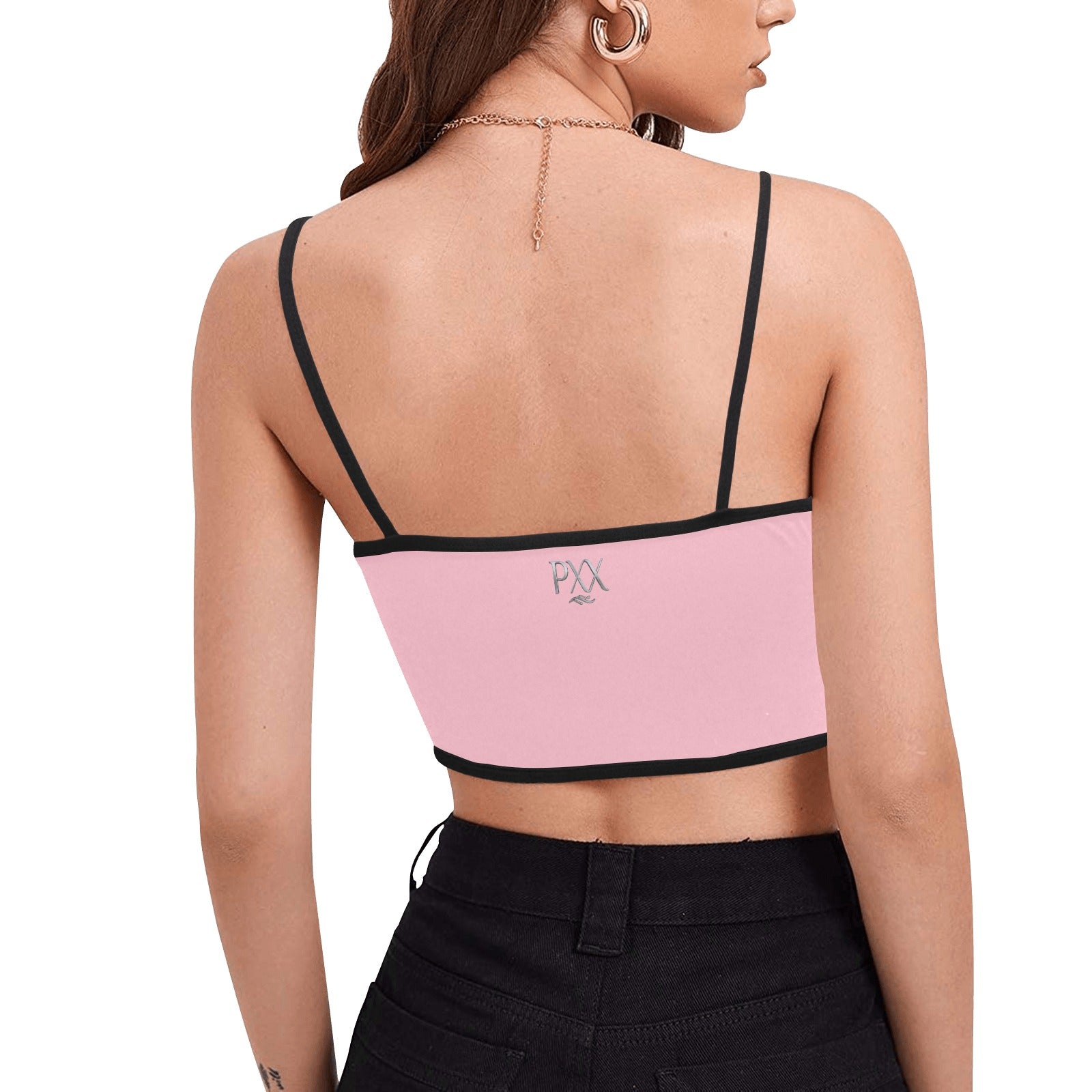 #IAMHISQUEEN Women’s Spaghetti Strap Crop Top – Sexy Stretch Yoga Tank, Lightweight Quick-Dry Fitness Crop Top for Women