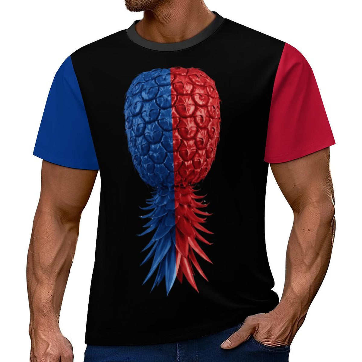 Football Inspired Men’s Casual T-Shirt | All-Over Print Sorona Performance Tee