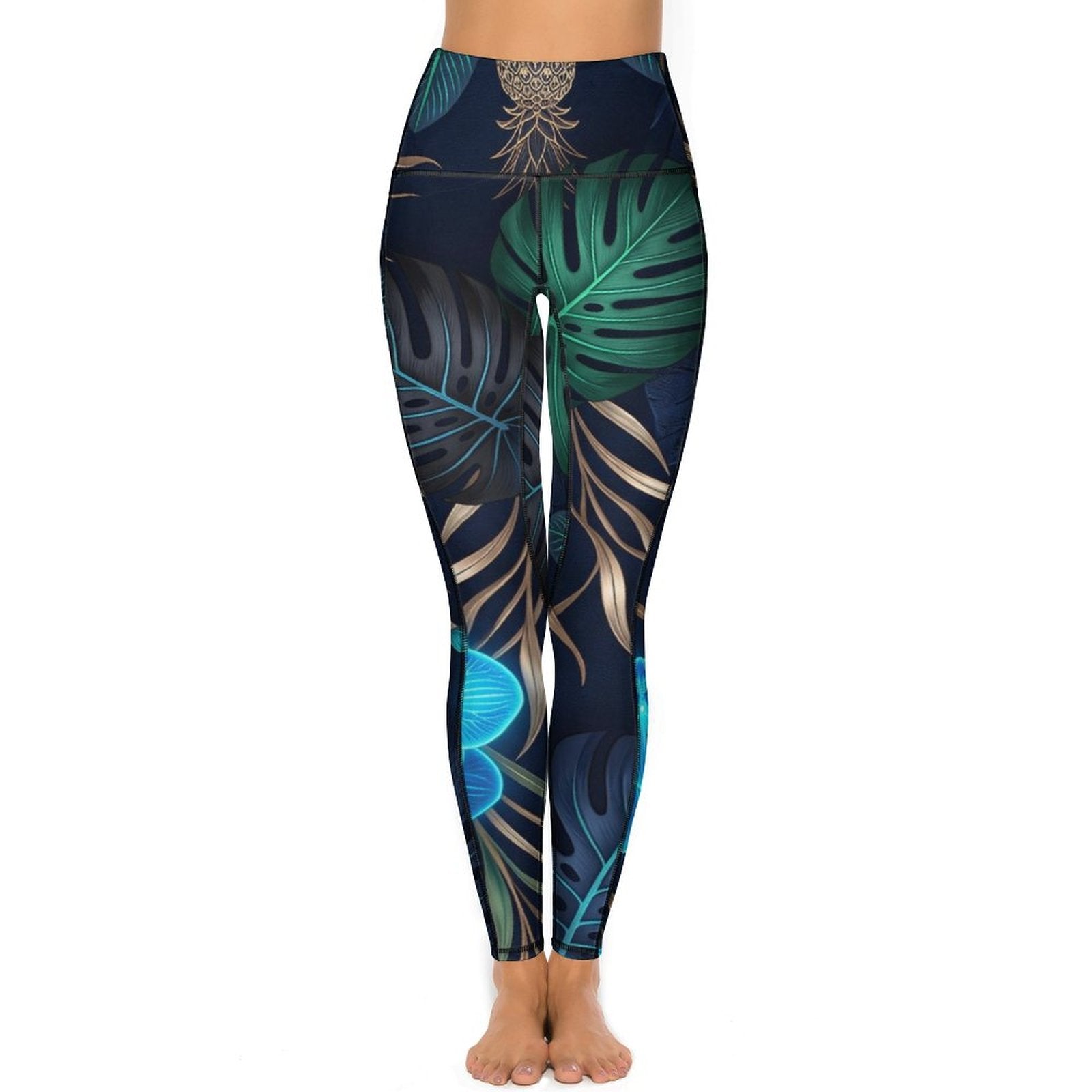 Custom Print Patterned Yoga Pants with 2 Pockets (All-Over Printing)