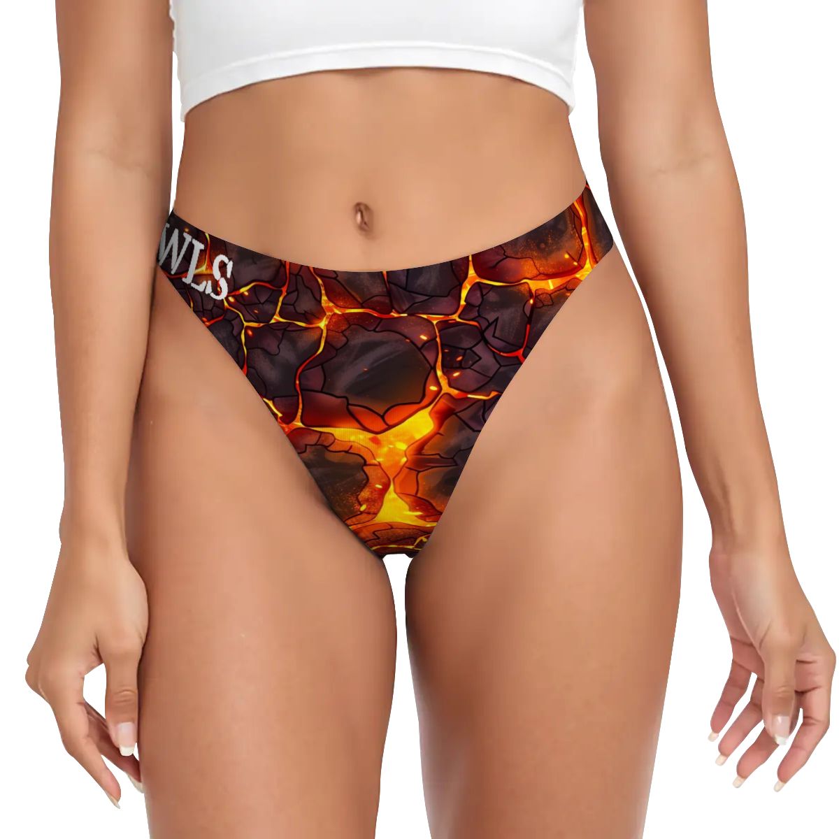 Thongs for Women-Lava Print