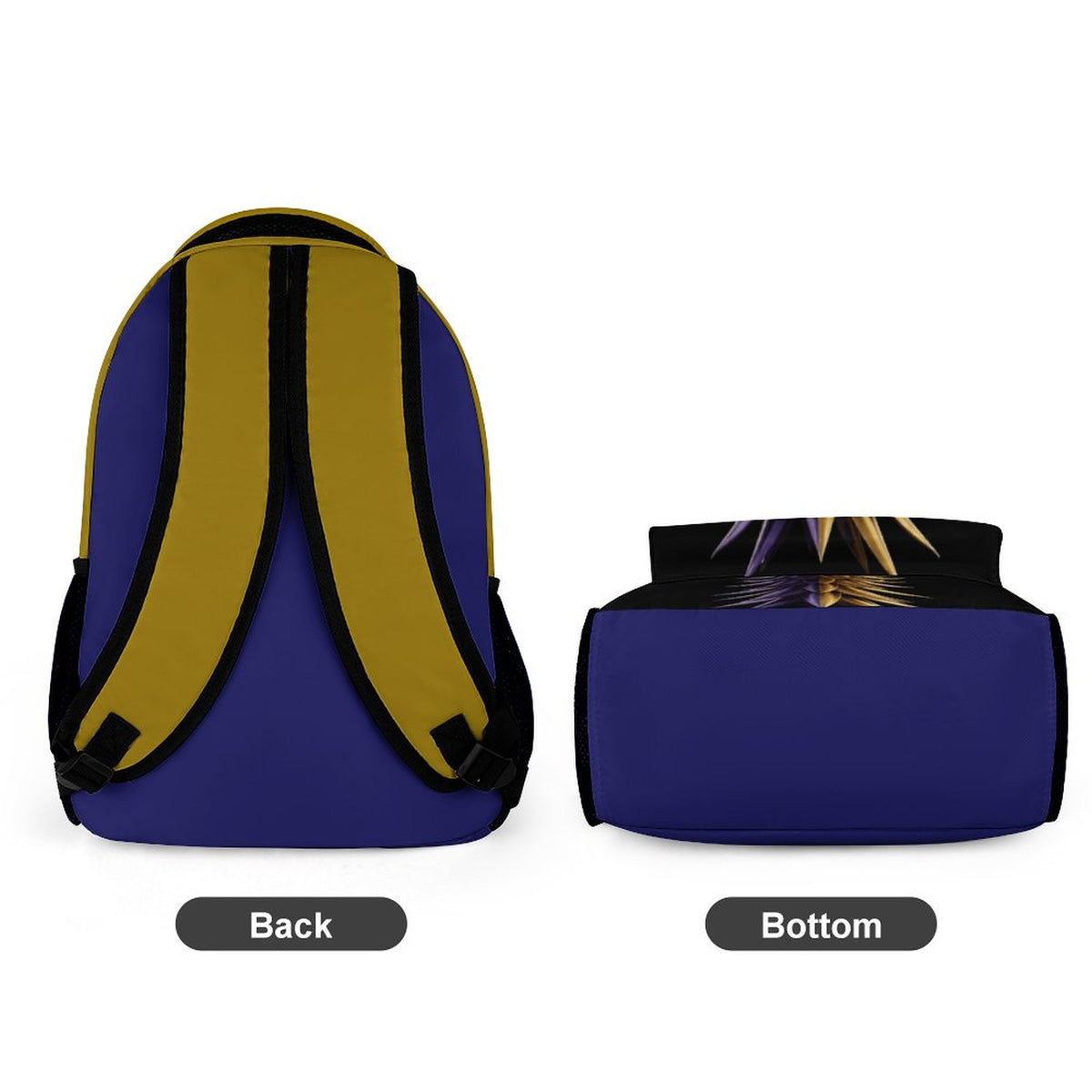 Football Inspired Purple & Gold Backpack for Children