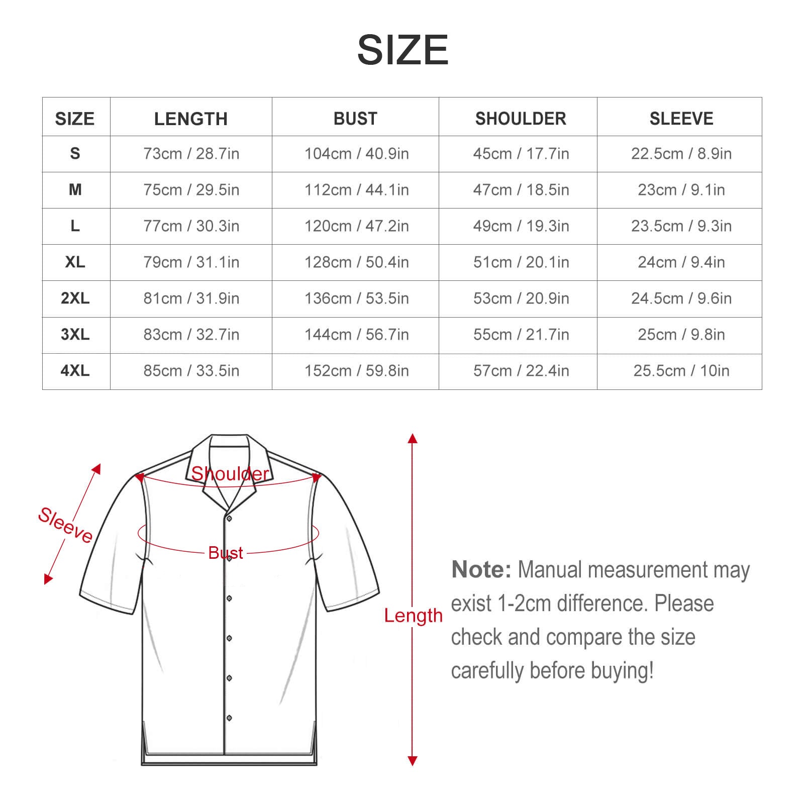 DTG 110gsm Cotton Cuban Collar Shirt For Men(All-Over Printing)
