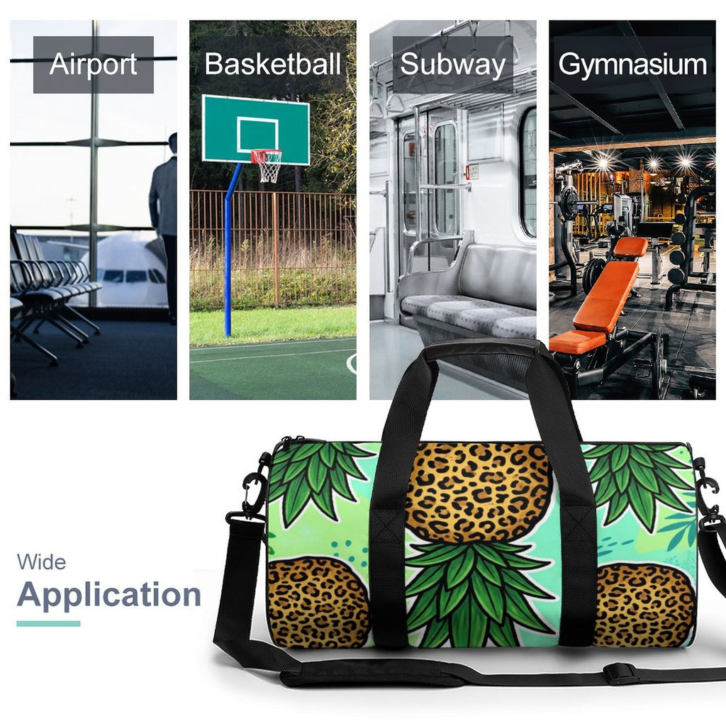 Upside Down Pineapple Cylindrical Gym Bag