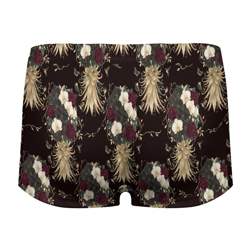 Floral Pineapple Women’s Boxer Briefs | Soft Milk Fiber Underwear