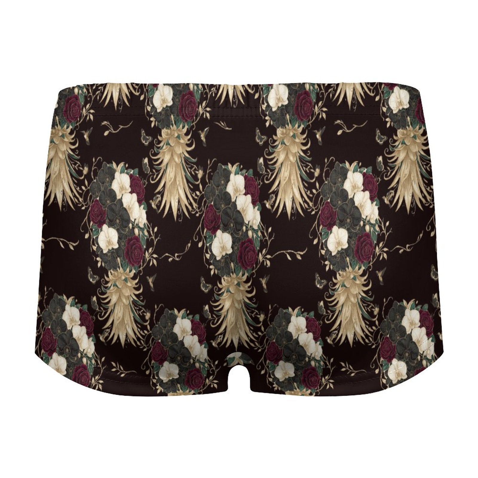 Floral Pineapple Women’s Boxer Briefs | Soft Milk Fiber Underwear