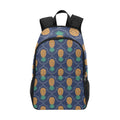 Upside Down Pineapple Fabric Backpack with Side Mesh Pockets