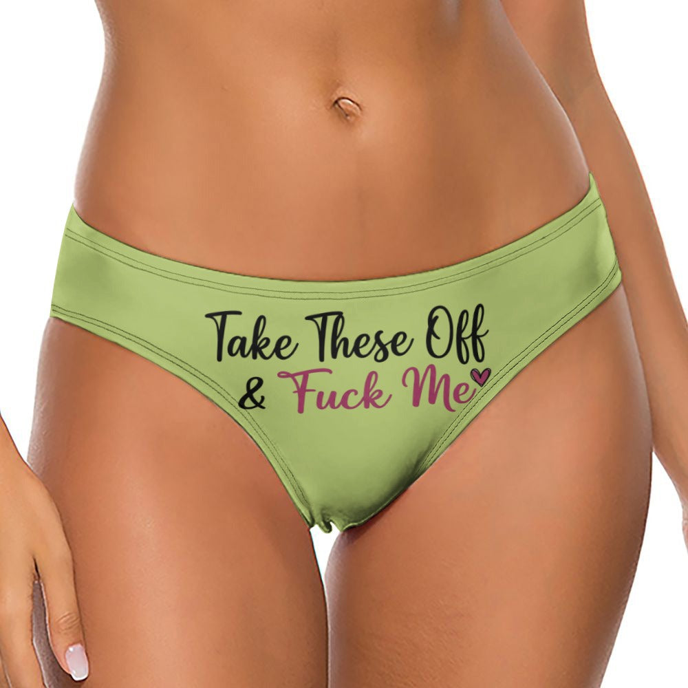 "Take These Off" Women's Sexy Thong | Soft Polyester Spandex Lingerie