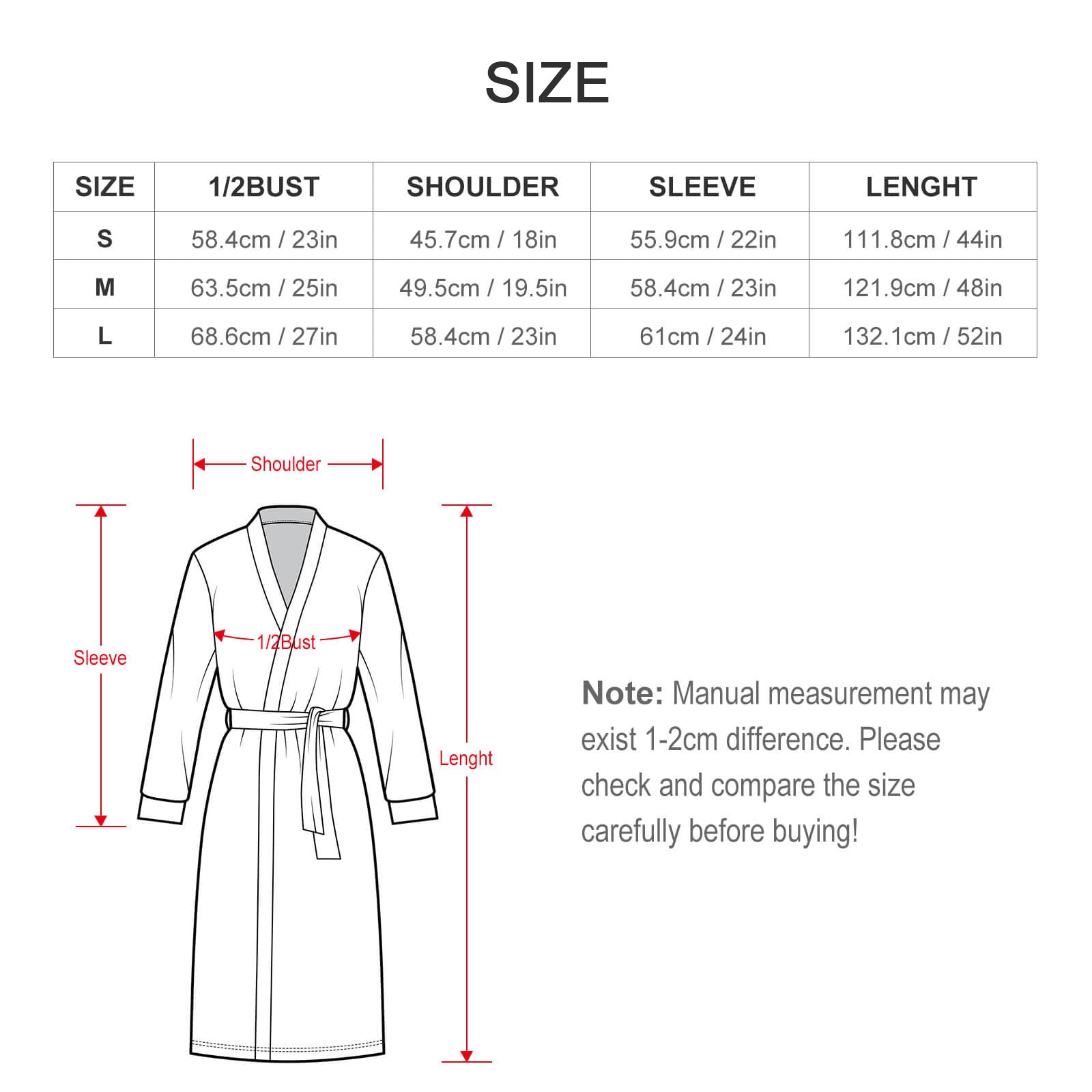 180gsm Adult Robes(All-Over Printing)