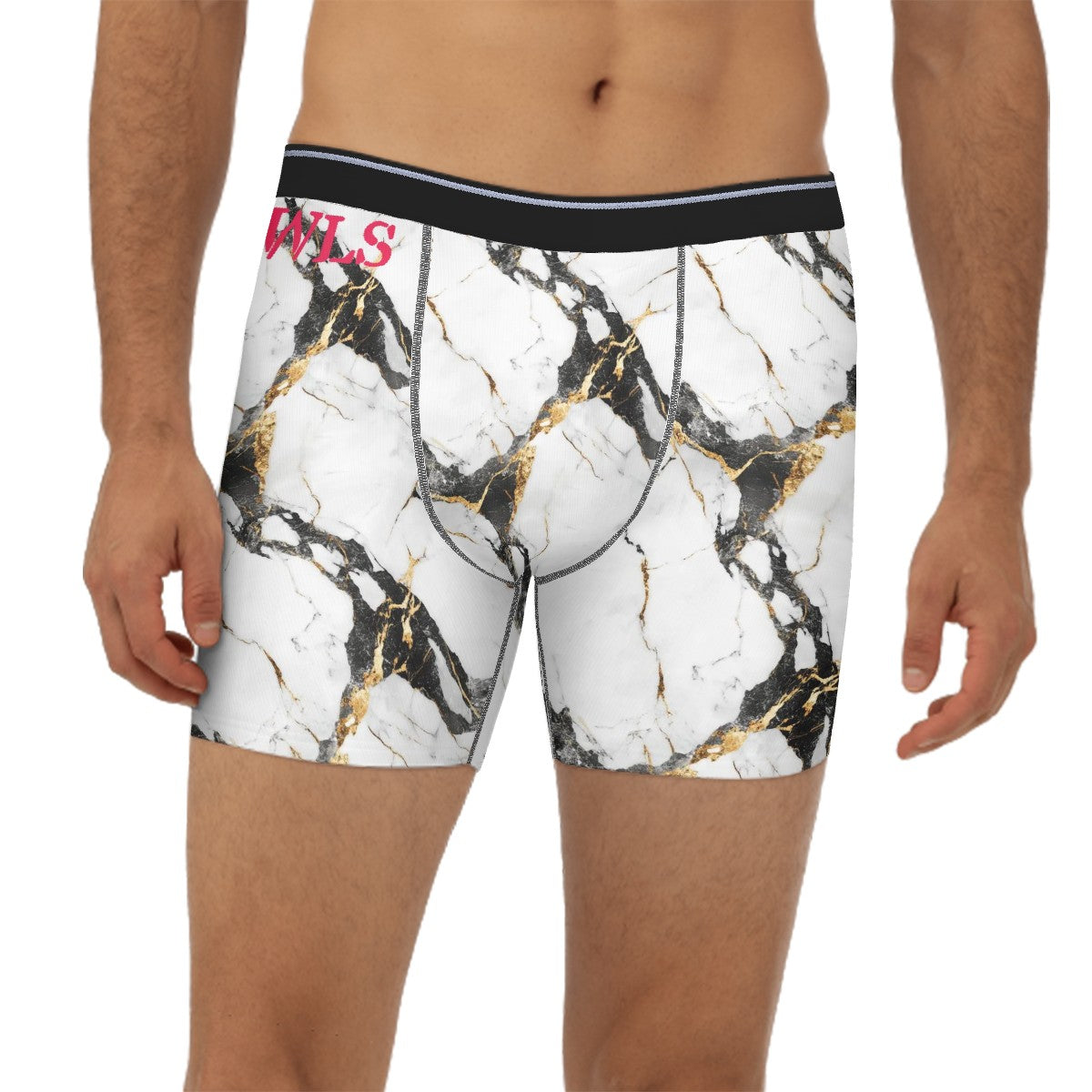 Marble Mischief: Extended Men's Boxer Briefs