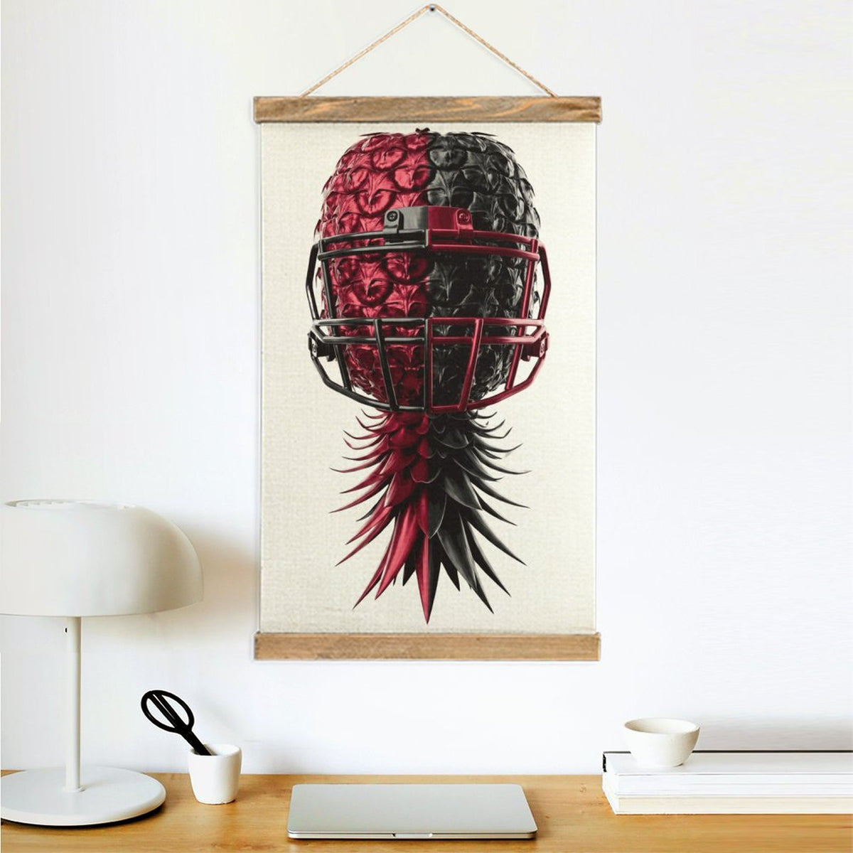 Football Inspired Framed Flax Painting Wall Decor