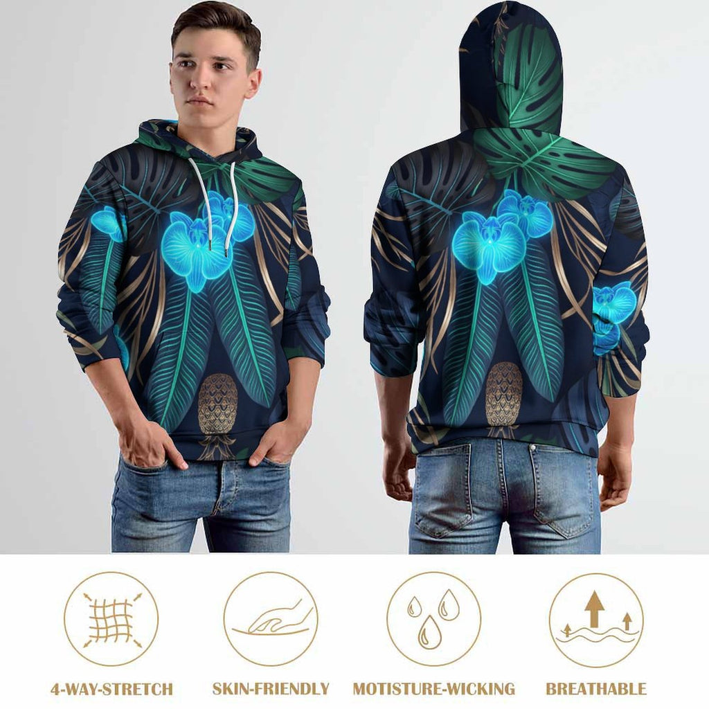 230gsm Men's Cool Hoodie with Double-layer Cap (All-Over Printing)
