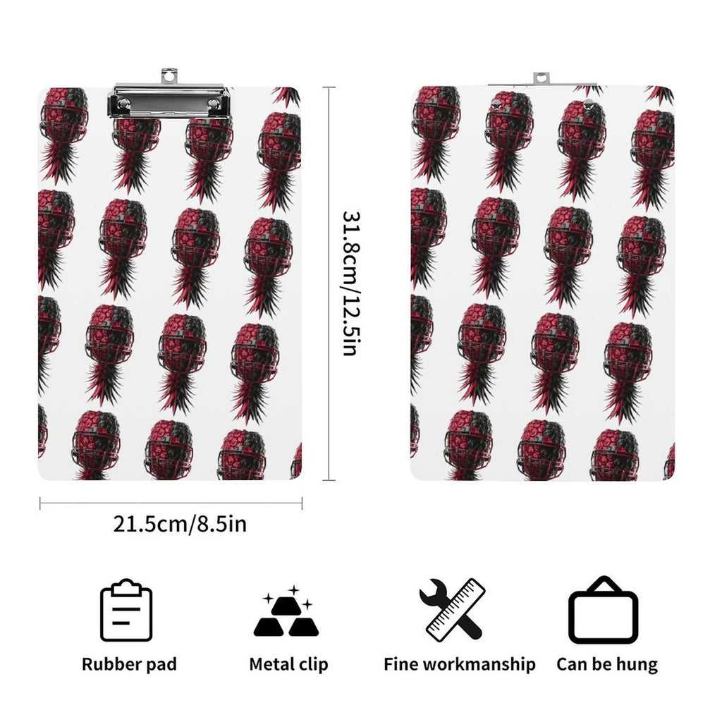 Football Inspired Acrylic Clipboard