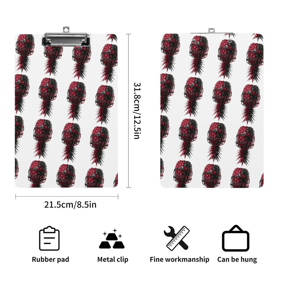 Football Inspired Acrylic Clipboard