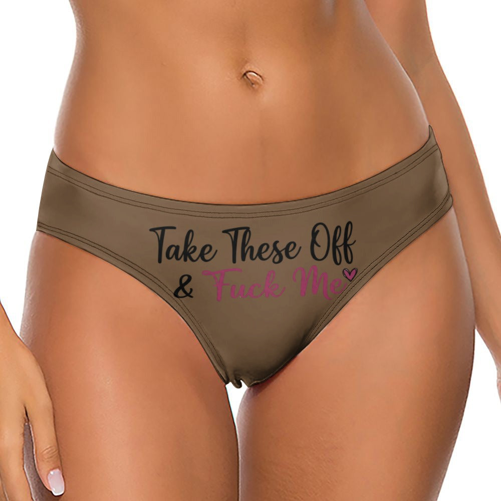 "Take These Off" Women's Sexy Thong | Soft Polyester Spandex Lingerie