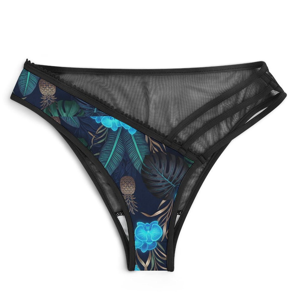 Multi-Strap Lace Briefs(All-Over Printing)