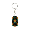 Fancy Upside-Down Pineapple Metal Keychain