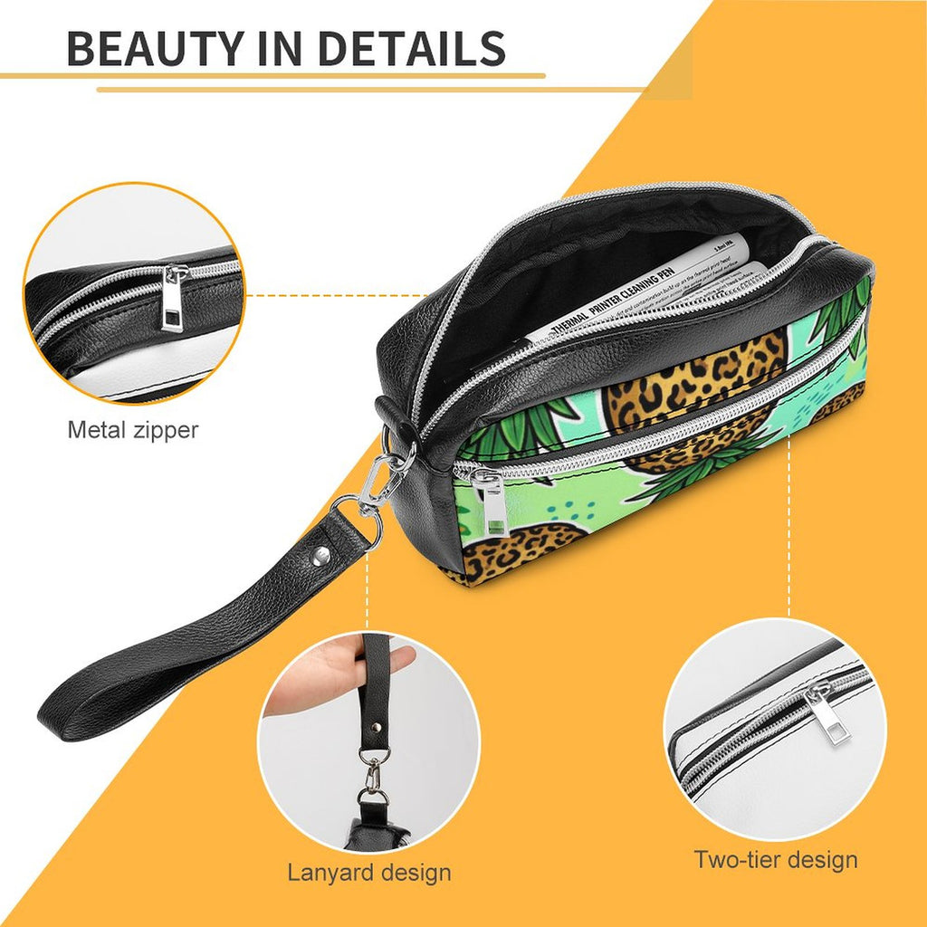 Upside Down Pineapple Versatile Cosmetic Bag & Pencil Case Pouch