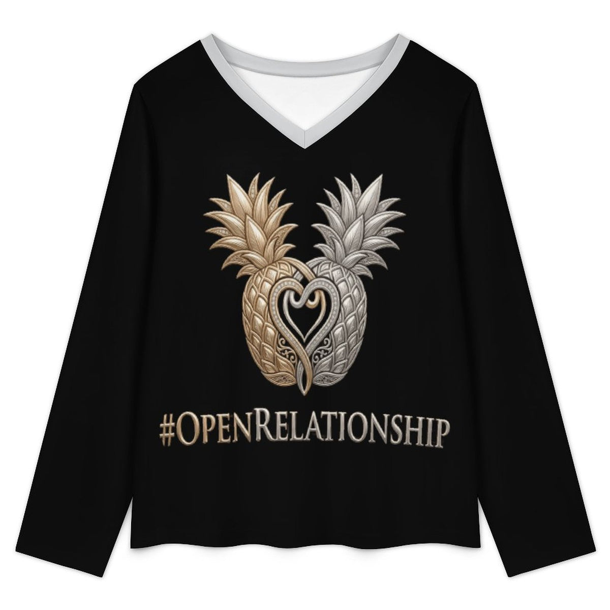 #OPENRELATIONSHIP V-Neck Pajama Set