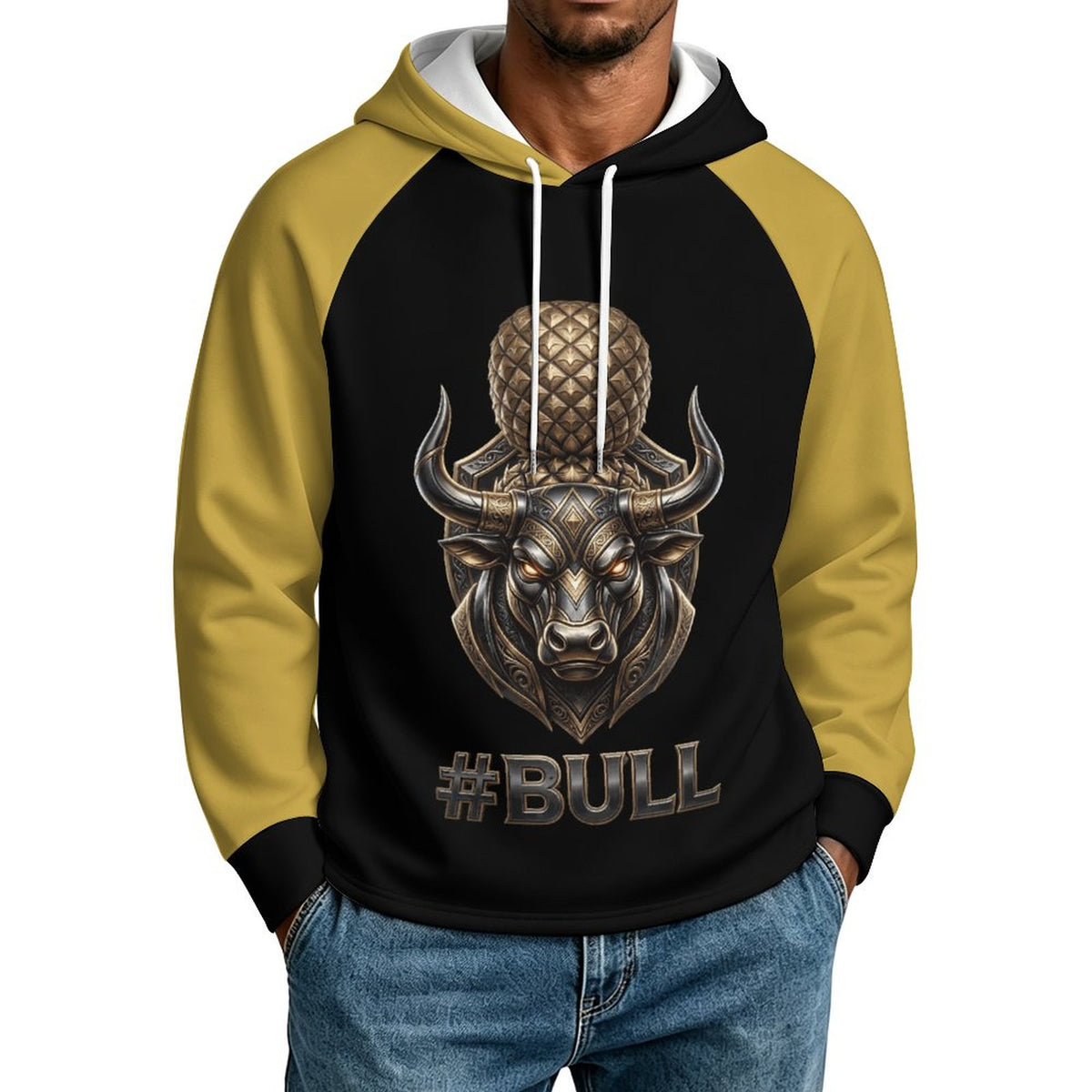 #BULL Raglan Sleeve Hoodie