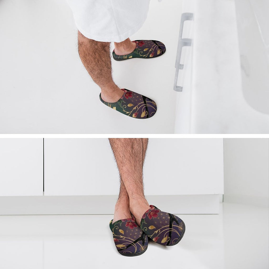 Personalized Men's Cotton Slippers (All-Over Printing)