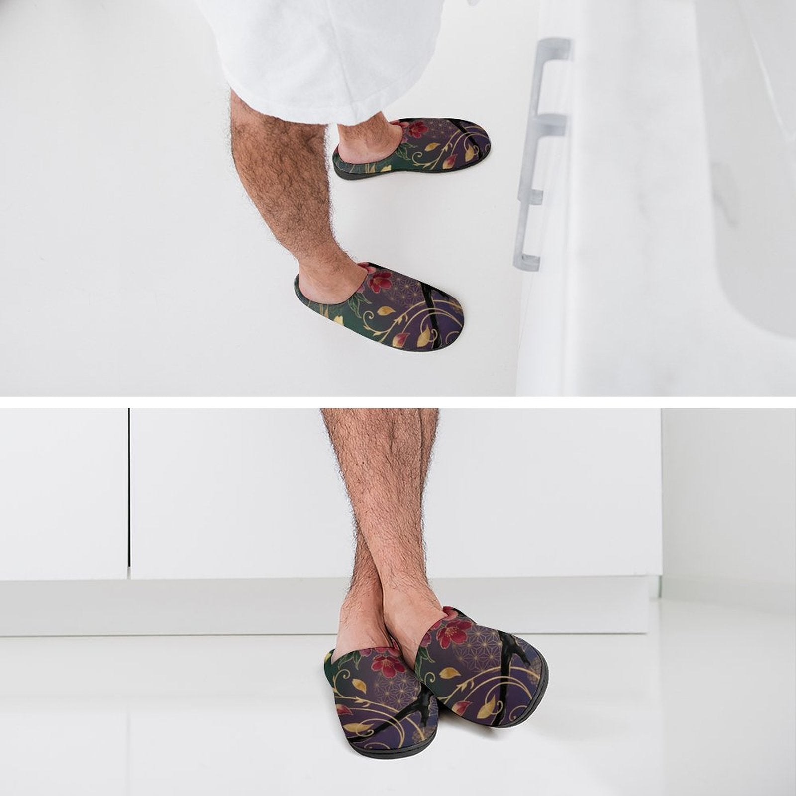 Personalized Men's Cotton Slippers (All-Over Printing)