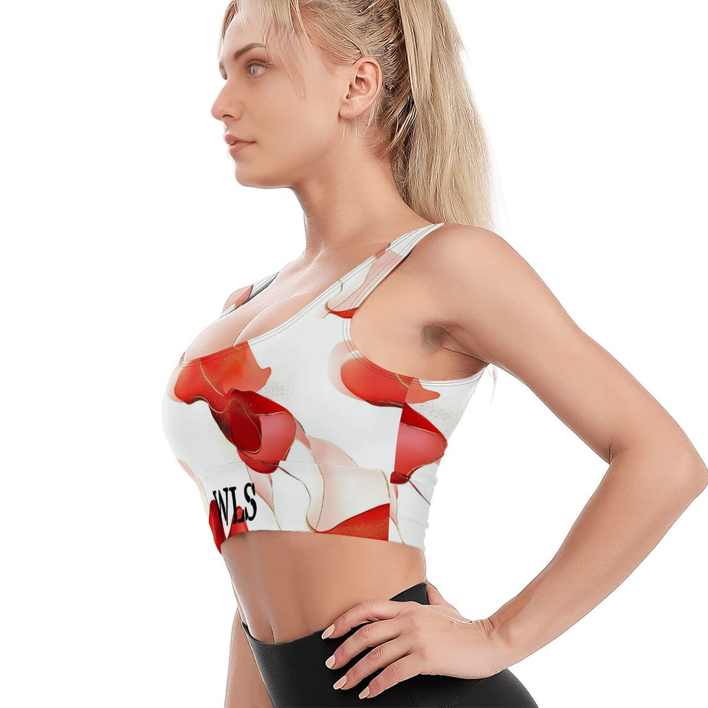 Rose Petal Yoga Sports Bra Top
