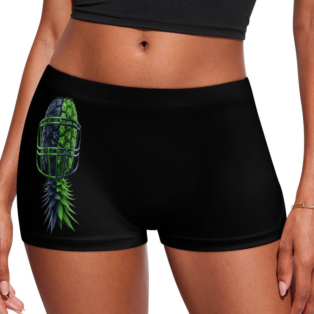 Neon Green & Navy Women's Boxer Briefs