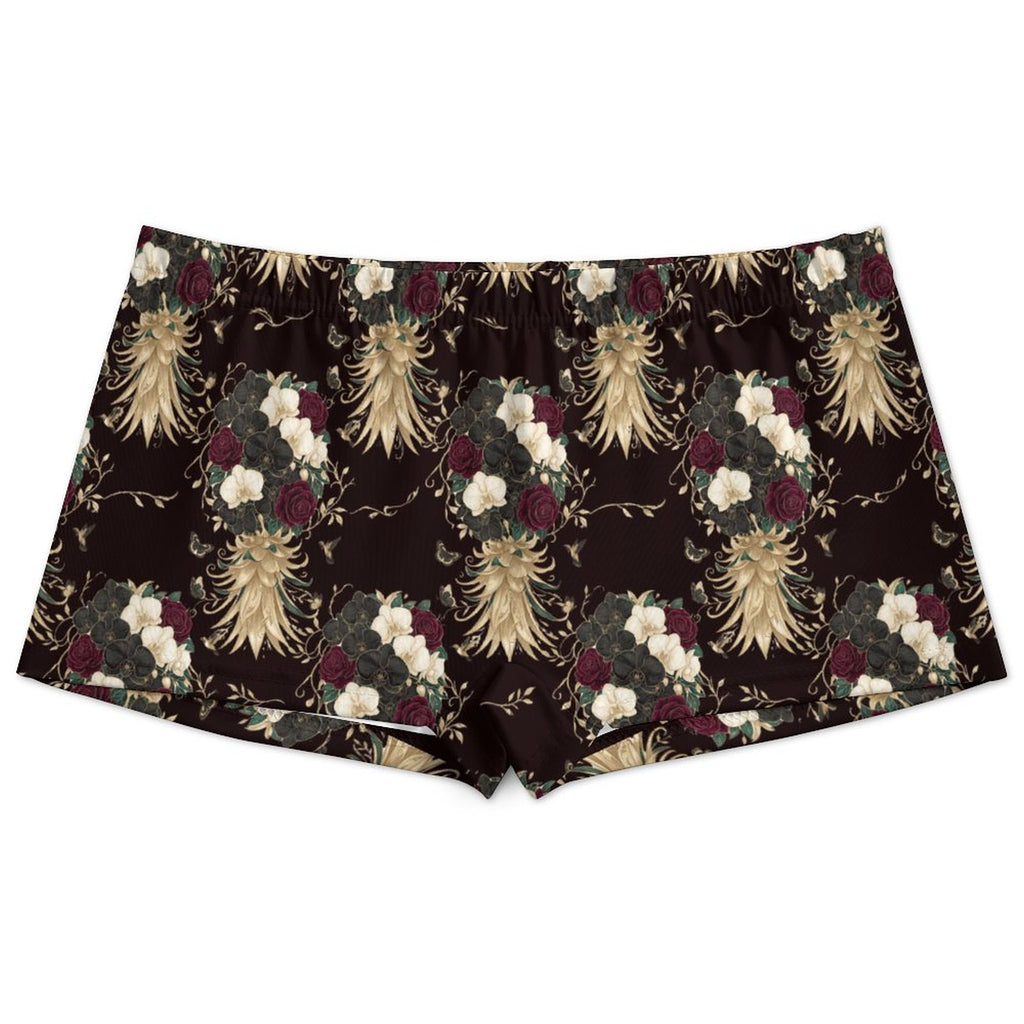 Floral Pineapple Women’s Boxer Briefs | Soft Milk Fiber Underwear