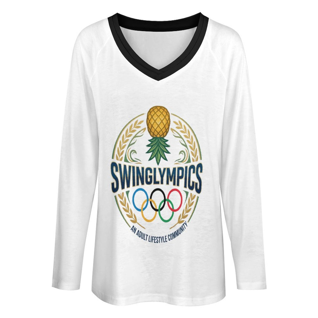 Swinglympics Double Layer V-Neck Top