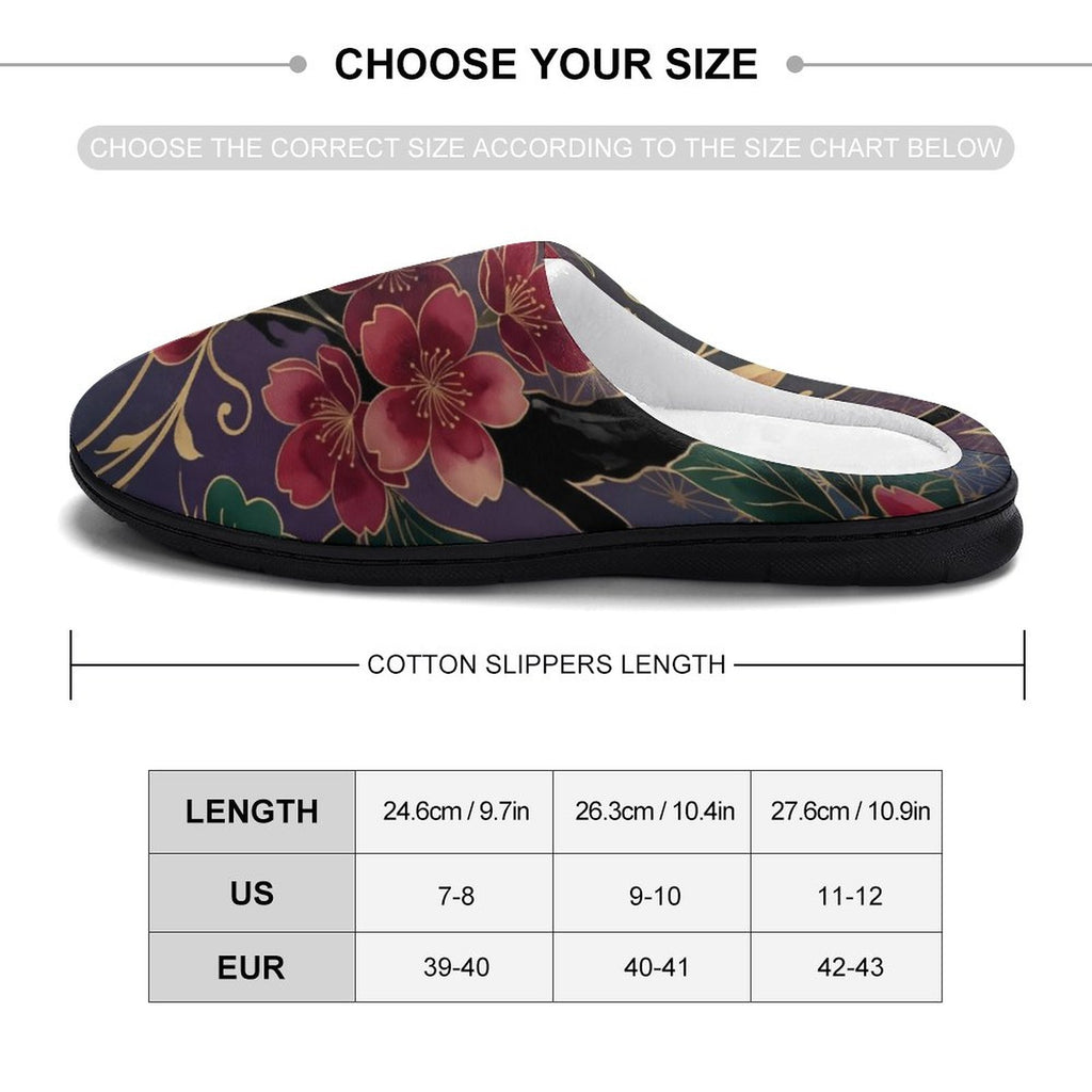 Custom Women's Cotton Slippers for Indoor Wear (All-Over Printing)
