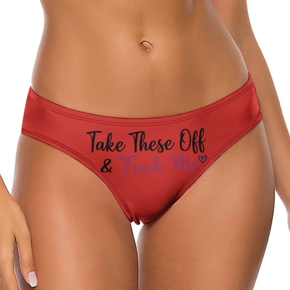 "Take These Off" Women's Sexy Thong | Soft Polyester Spandex Lingerie