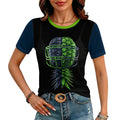 Neon Green & Navy Short Sleeve Mesh T-Shirt
