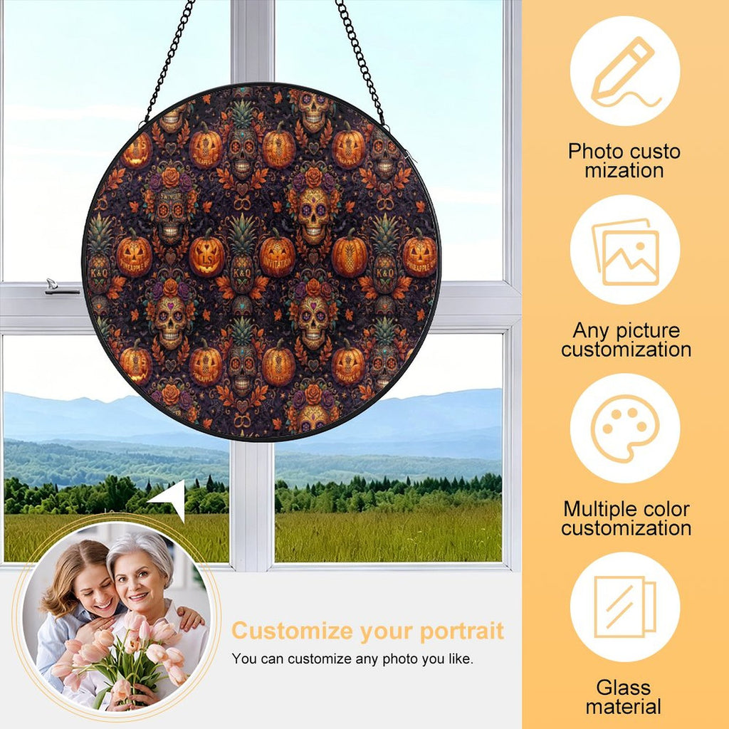 Halloween Swinger Inspired Stained Glass Hanging Decoration