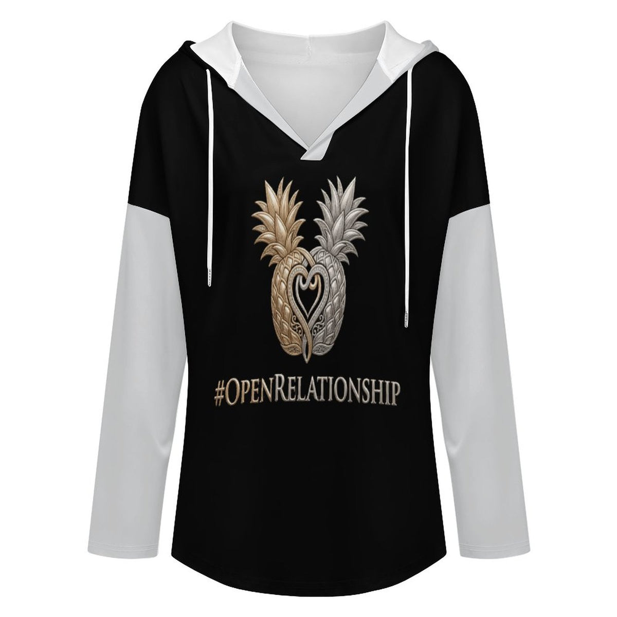 #OPENRELATIONSHIP Women's V Neck Long Sleeve Hoodie