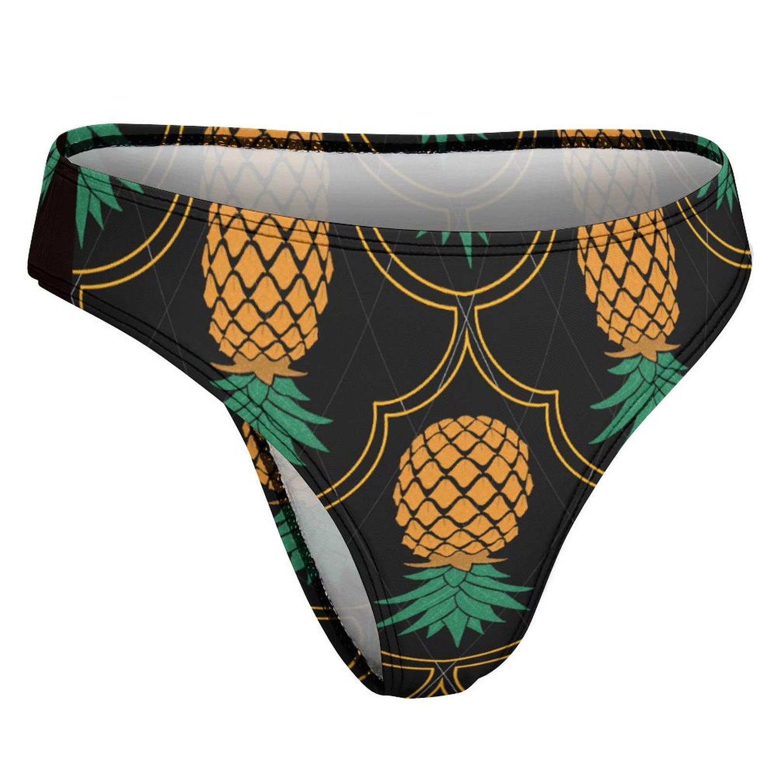 Elegant Upside Down Pineapple Thong Underwear for Women