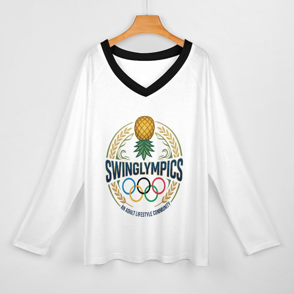 Swinglympics Double Layer V-Neck Top