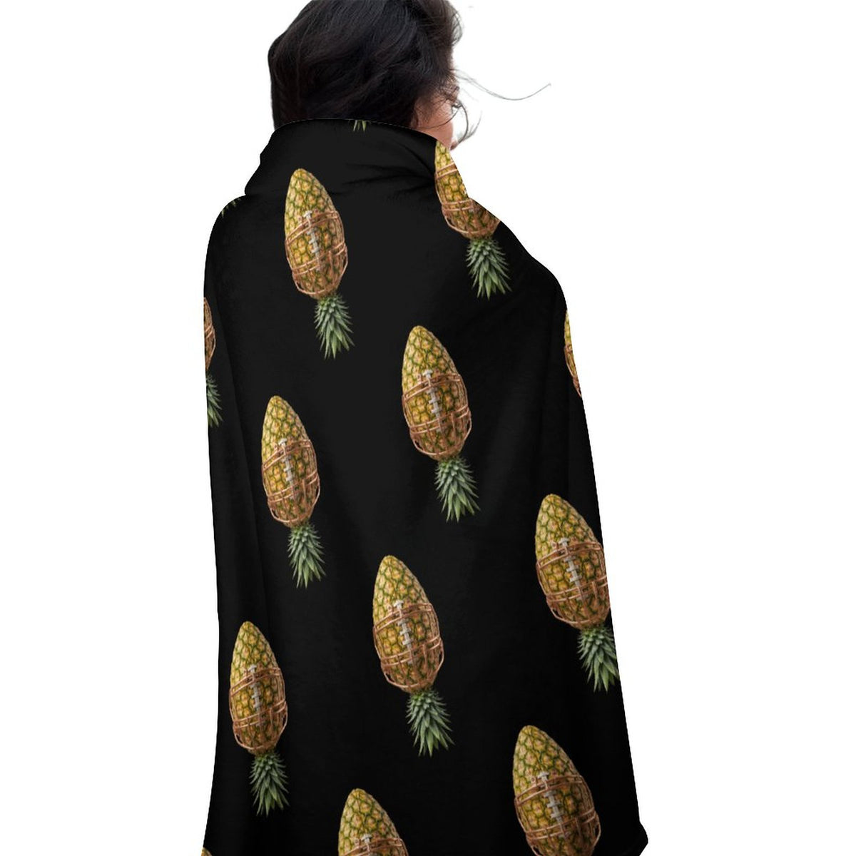 Pineapple Football Circular Blanket