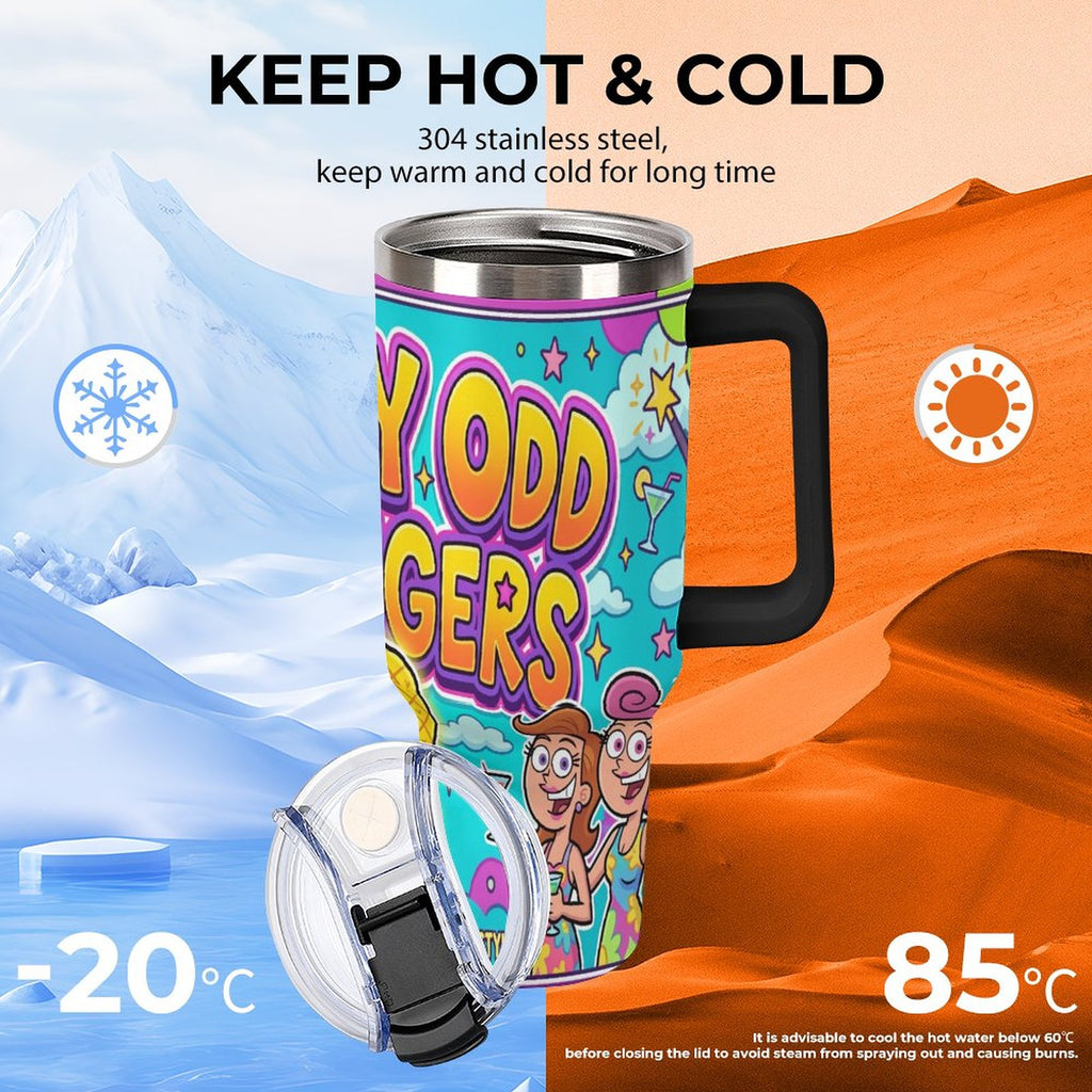 Fairly Odd Swingers 40oz Insulated Tumbler with Handle & Straw