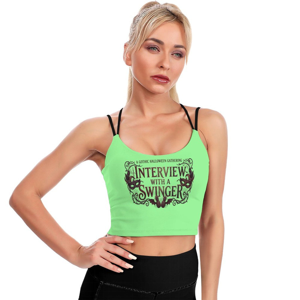 Interview With a Swinger Workout Crop Yoga Tank Top