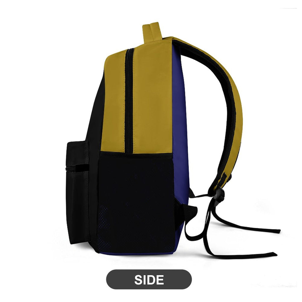 Football Inspired Purple & Gold Backpack for Children